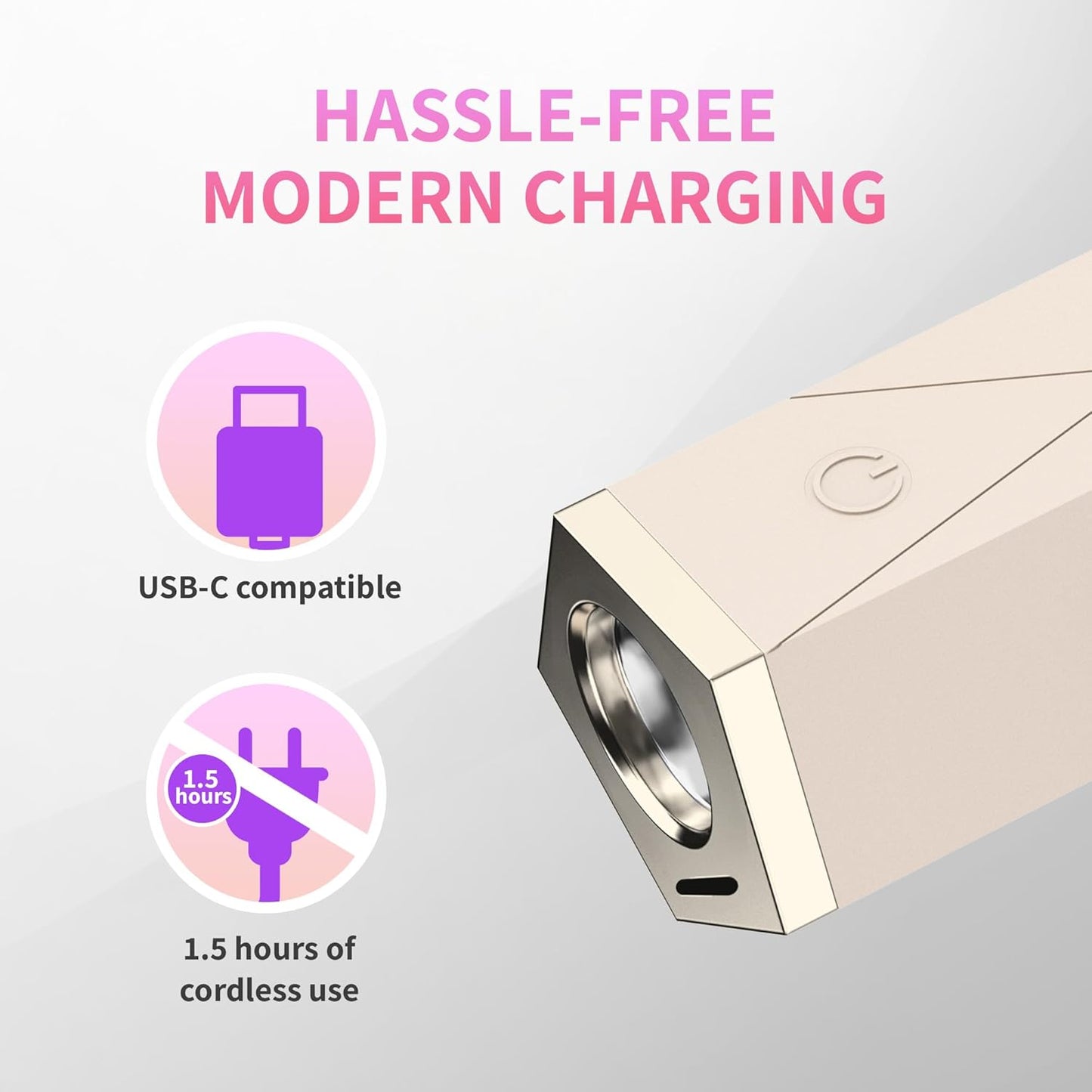 iGel Beauty PRO-X Mini LED Nail Lamp - Portable USB-C Rechargeable Flash Cure Light | Flexible Multi-Arm Design, Hands-Free Sensor