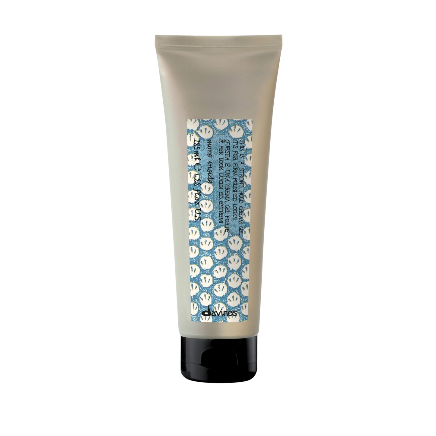 Davines This Is A Strong Hold Cream Gel, Strong Hold Definition & Structure - Cream-Gel Hybrid for Wet Looks - Quick Drying & Residue Free, 4.23 Fl Oz