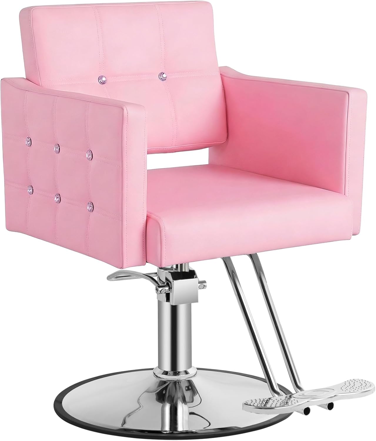 Reclining Salon Barber Chair - 360° Swivel, Adjustable Height, Heavy Duty Hydraulic | Matte Black