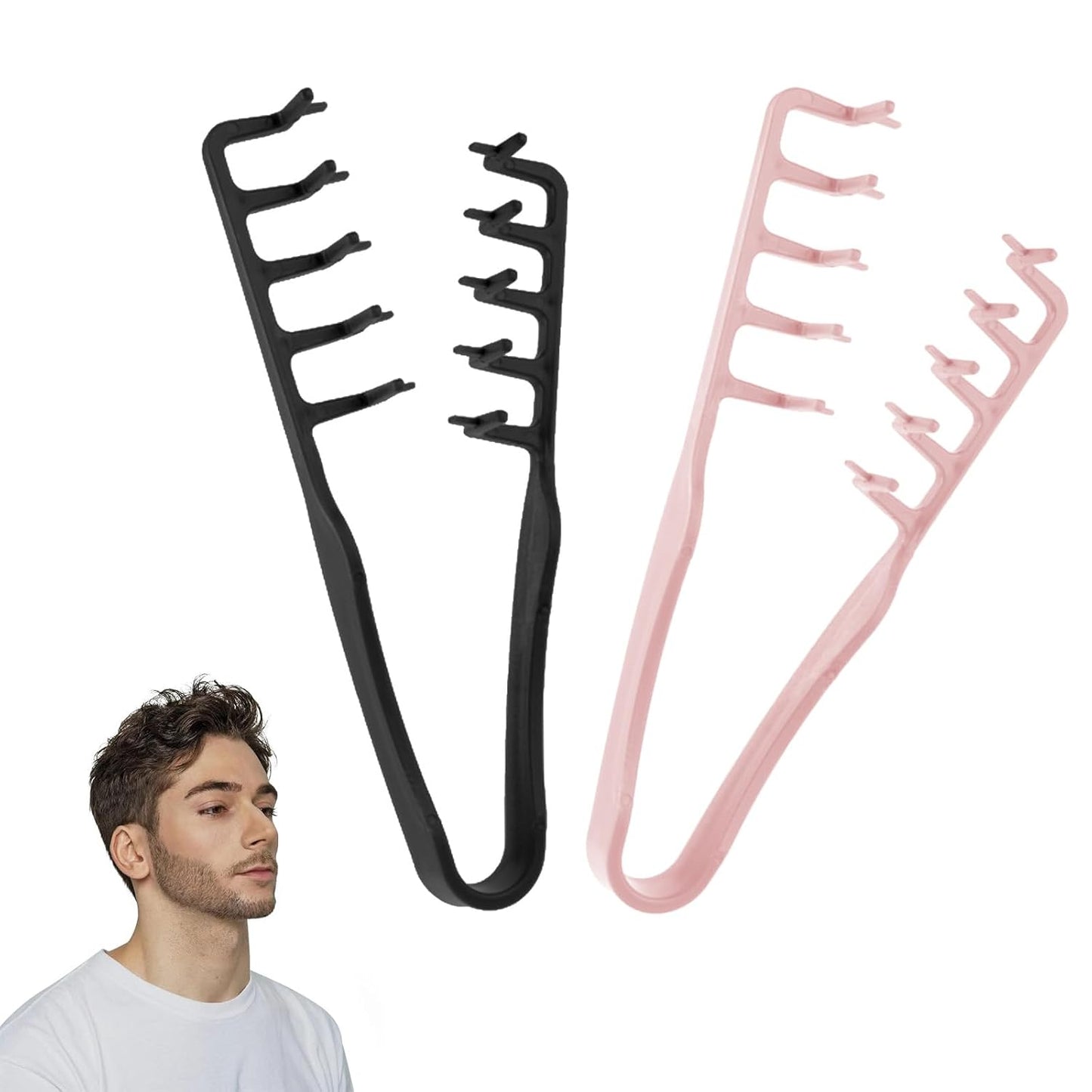 Volumizing Texture Comb - Wide-Tooth Styling Tool for Men & Women | Black