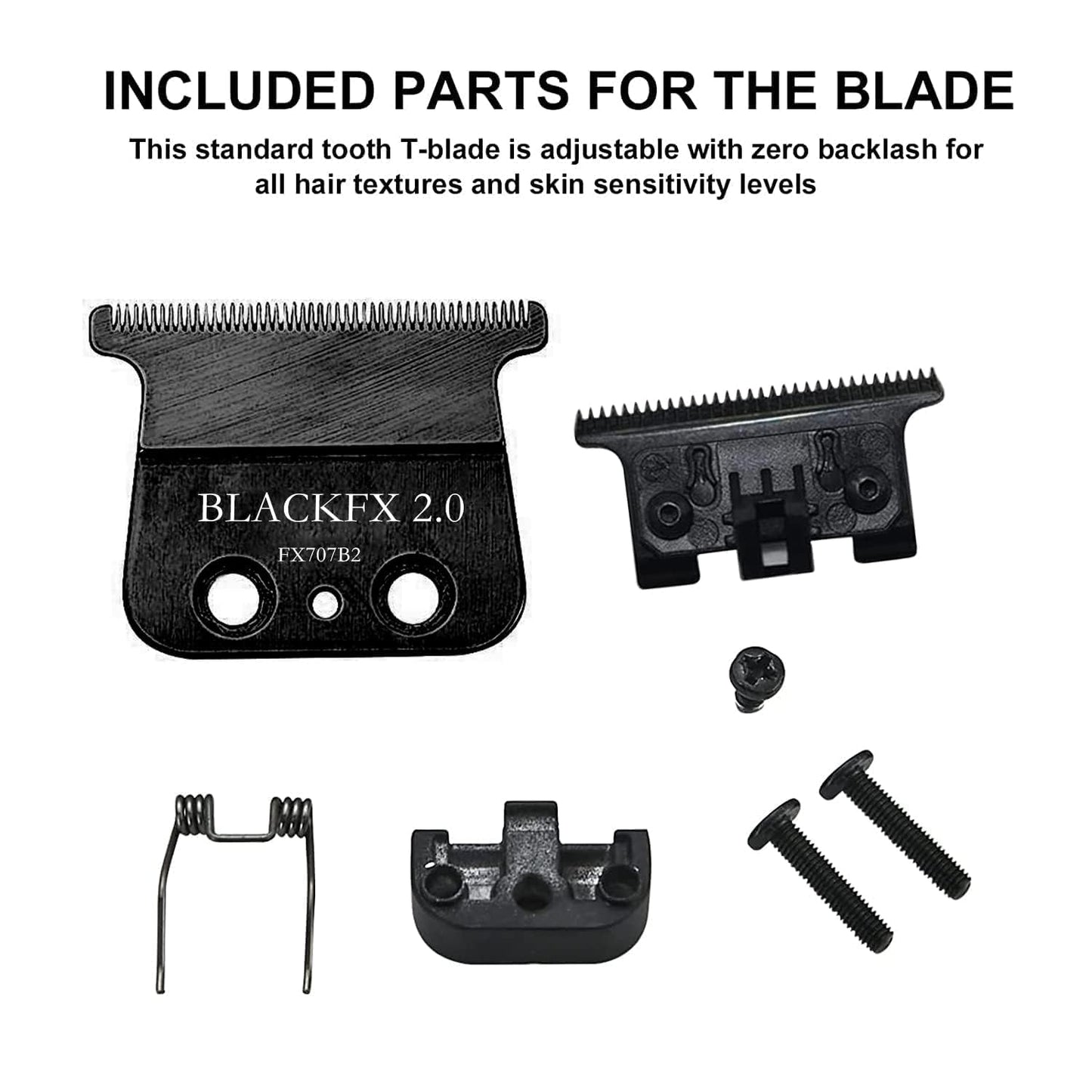 BLACKFX 2.0 Replacement Blades for BaBylissPRO FX787 & FX726 Trimmers | Precision Hair Cutting - Black