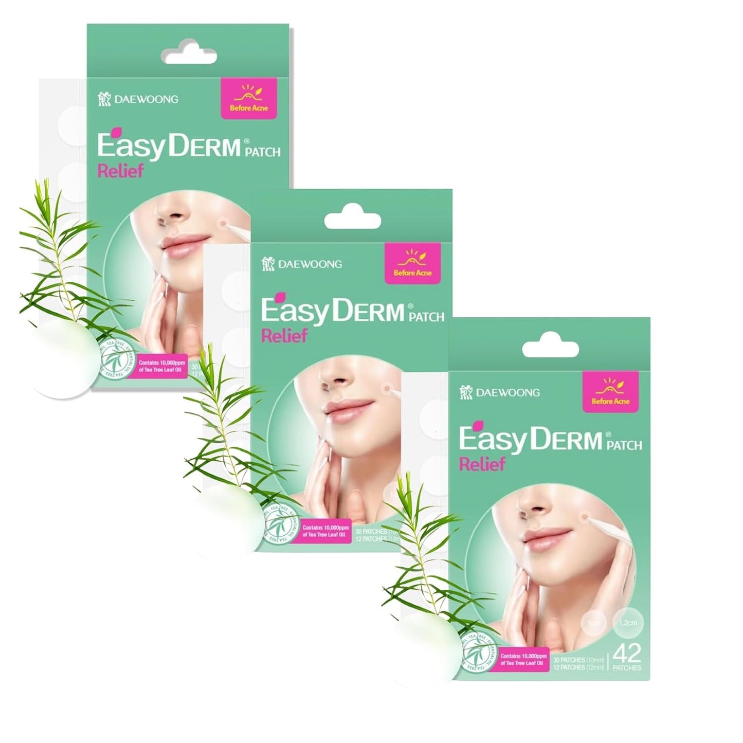 Invisible Acne Patch - 10,000 ppm Tea Tree Oil, Ultra-Slim 0.1mm | 4 Packs (168 Patches) for Clear Skin Care