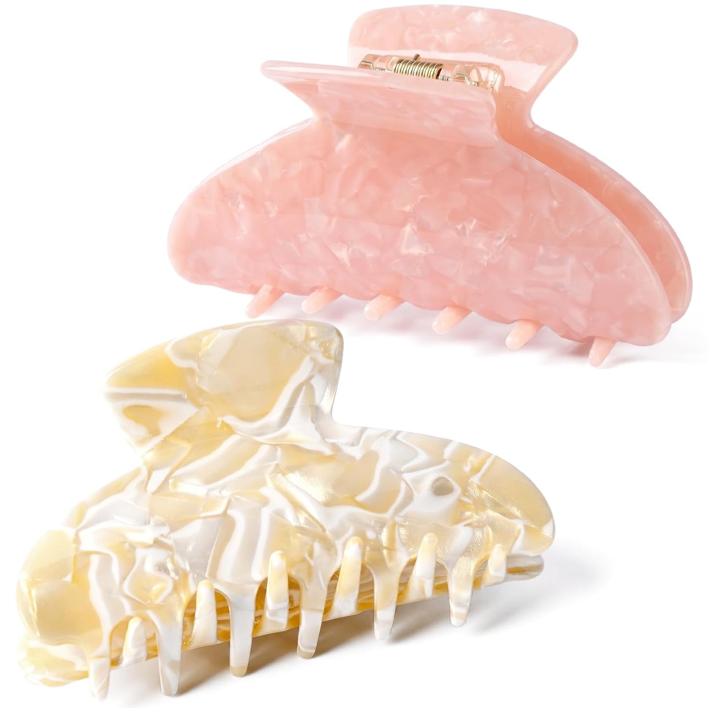 Hair Claw Banana Clips - Tortoise & Leopard Print Celluloid Barrettes | Large Fashion Accessories for Women
