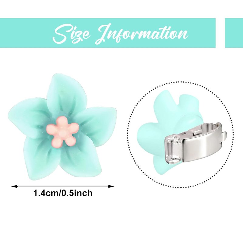 Flower Clips for Girls - 20Pcs Purple Floral Hair Accessories | Small Braided Hair Pins for Toddlers & Flower Girls