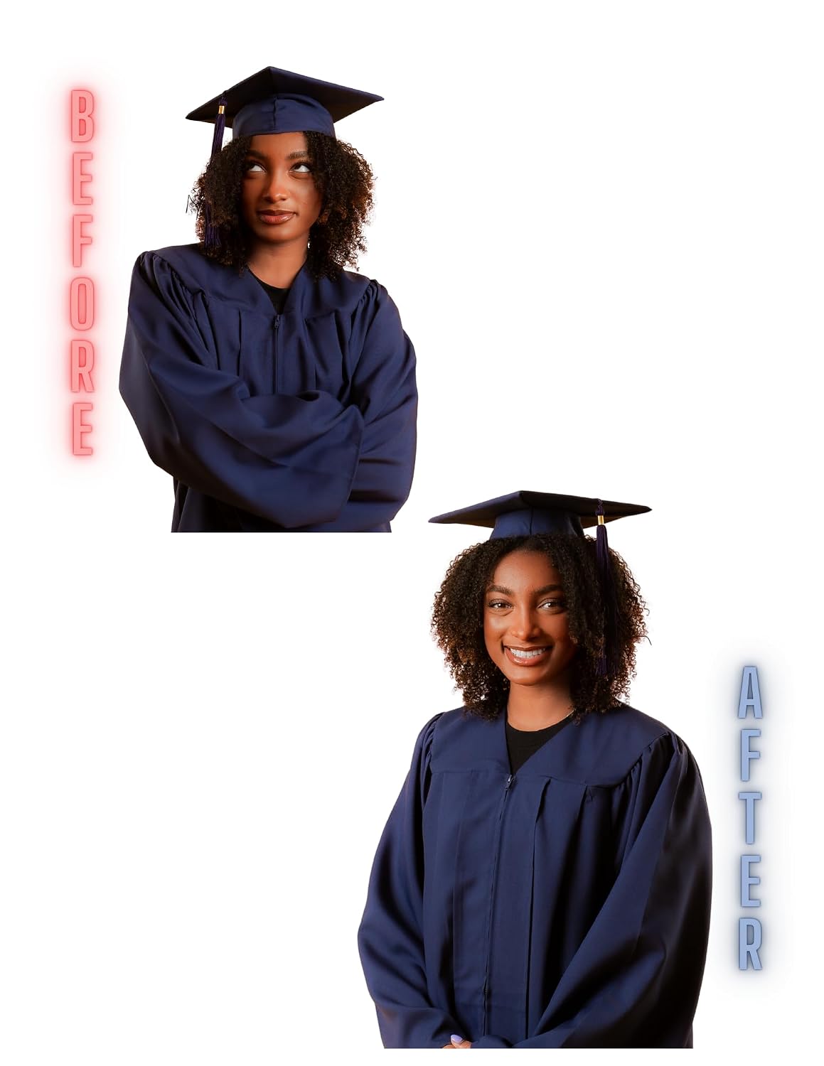 Graduation Cap Headband - Secure Your Cap & Style Your Hair | Black & Clear Options