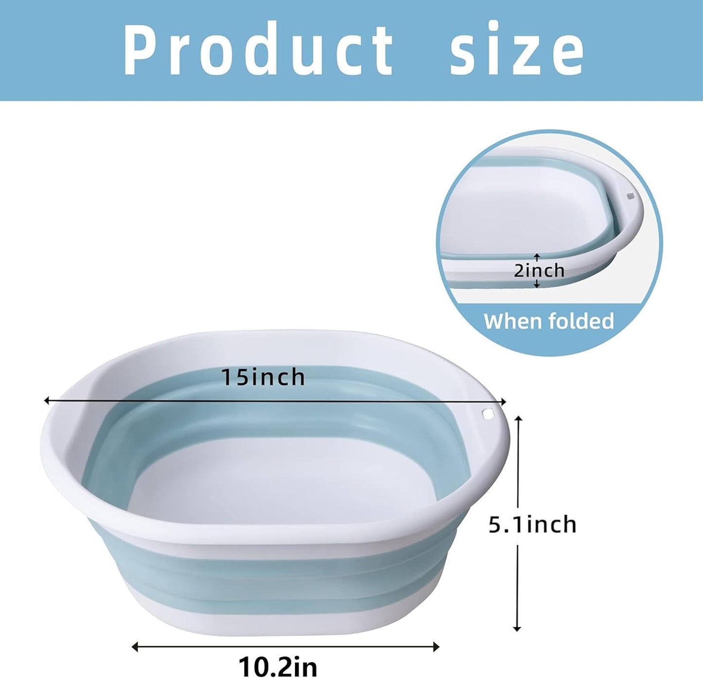 Portable Pool Foot Bath - Collapsible Foot Wash Basin for Above Ground Pools | Compact & Easy to Store