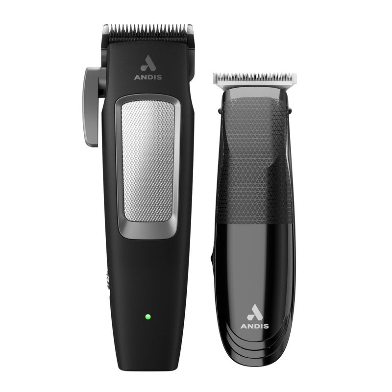 Andis 561506 inCRED Cordless Adjustable Hair Clipper & Close-Cutting T-Blade Trimmer Combo Set, 23-Piece Kit, Powerful Motor, Lithium-Ion Battery, Black