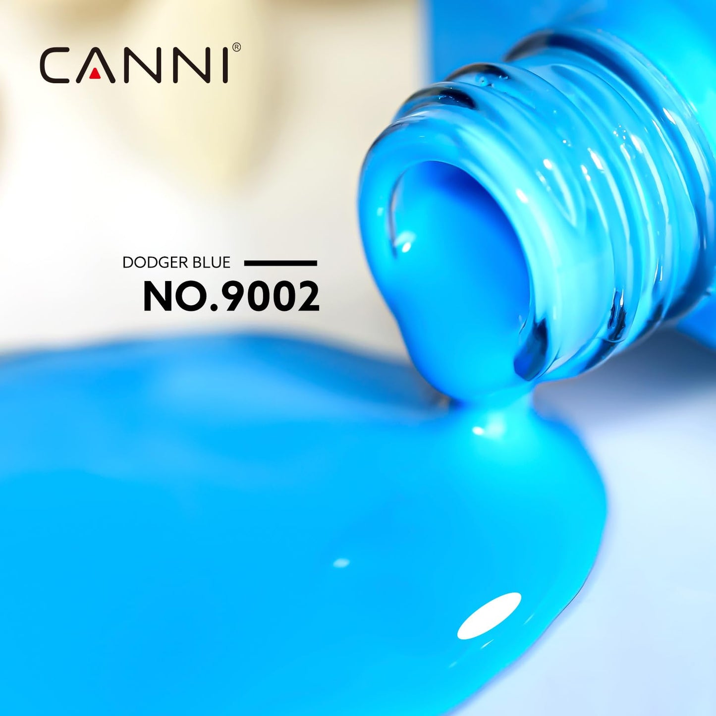 CANNI Blue Gel Nail Polish, 1Pcs Bright Blue Gel Polish Color High Gloss Soak Off U V Nail Manicure Salon DIY