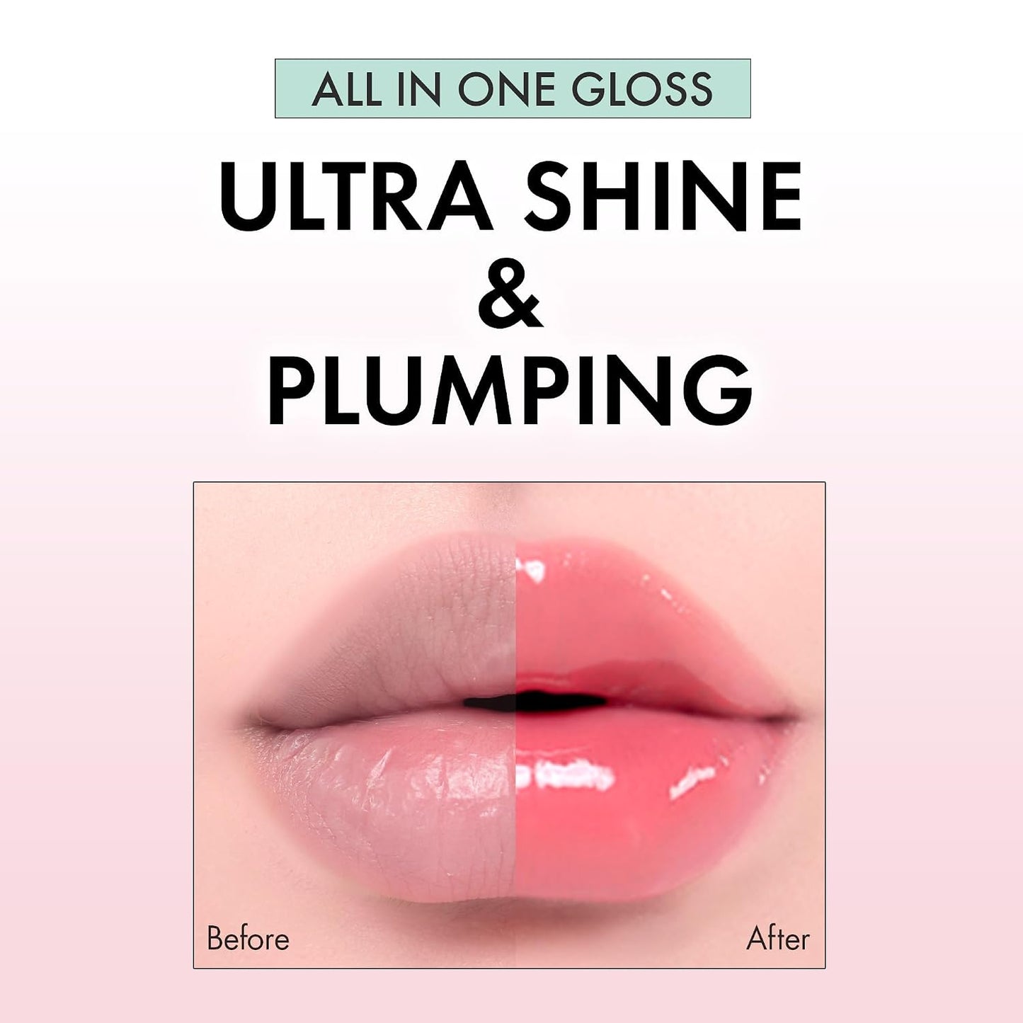 Jel-Fit Tinted Lip Gloss - Caffeine Cherry Ultra Shine Plumping Lip Stain | Hydrating Vegan K-Beauty Tint