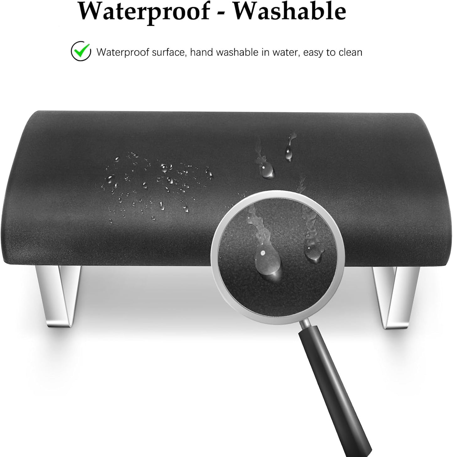Ergonomic Waterproof Footrest - High Elasticity Under Desk Support | Black
