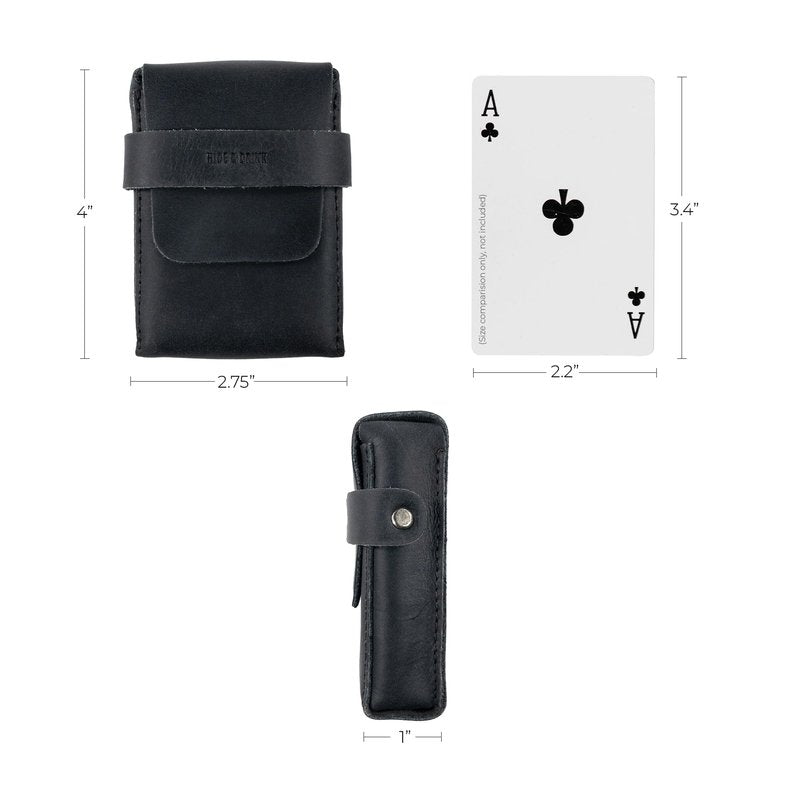 Hide & Drink, Classic Case for Playing Cards (Not Included) Secure Storage, Playing Deck Holder, Travel Accessory, Full Grain Leather, Handmade, Bourbon Brown