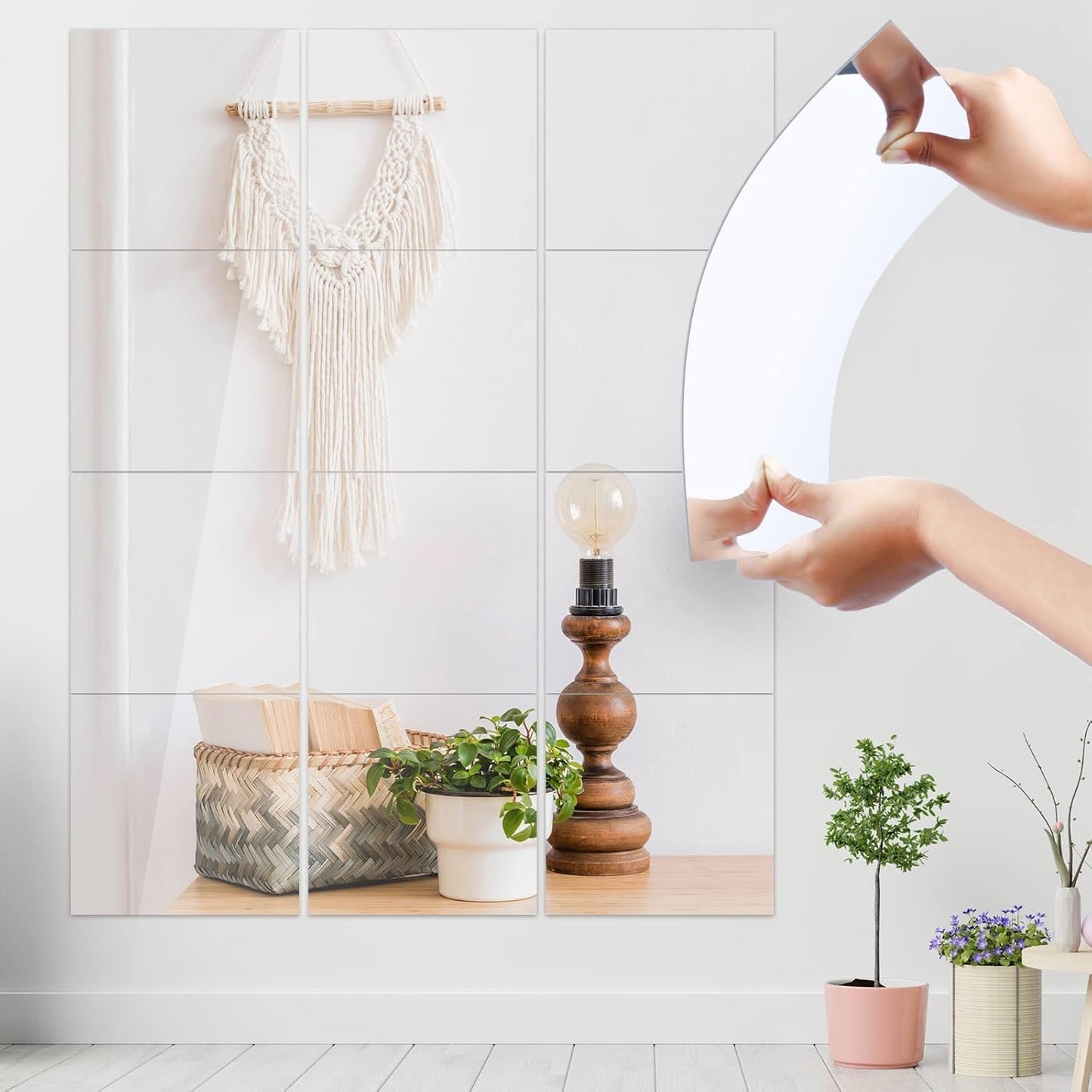 Medium Fogless Shaving Mirror - 2 Pack Shatterproof Wall & Handheld Design | 6x8 Inch for Travel & Camping