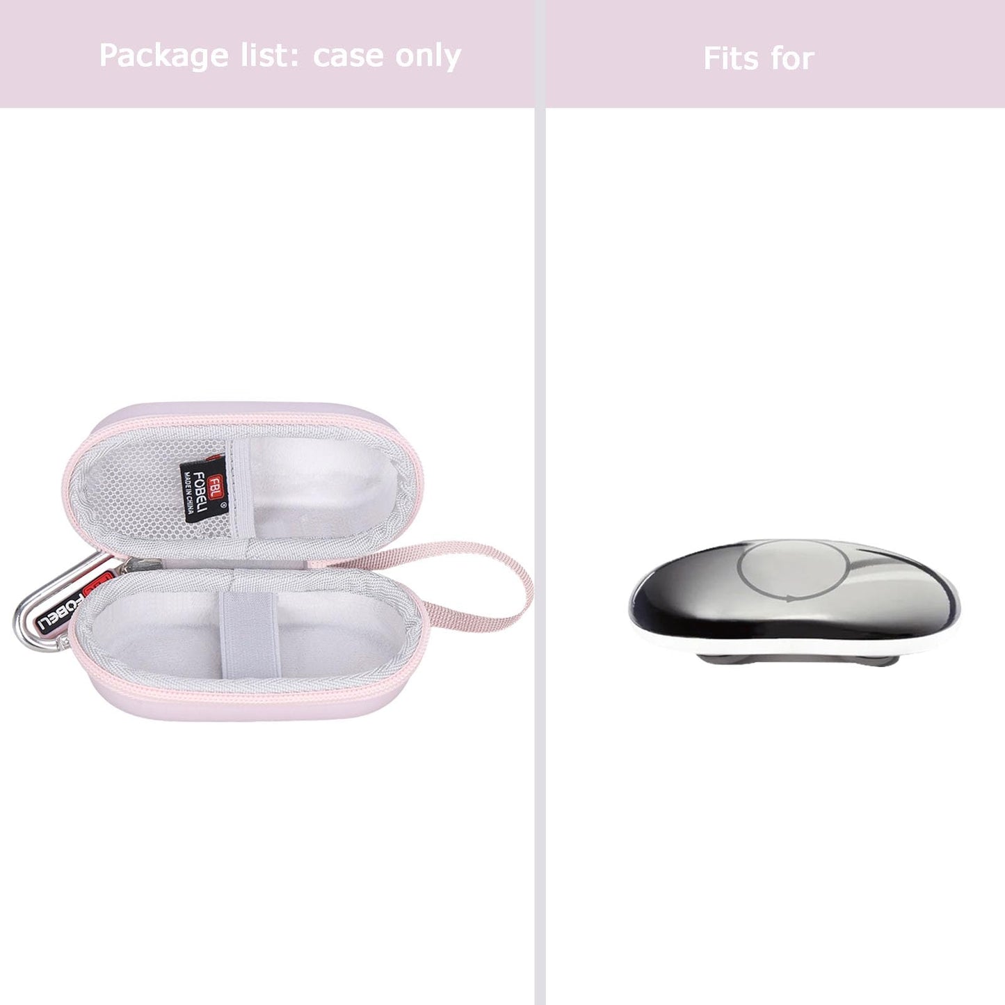 FBLFOBELI EVA Hard Storage Case for ZIIP Halo, ZIIP OX, ZIIP GX Facial Toning Device/for Gillette Venus Mini Facial Hair Remover (Case Only) (Rose Gold)