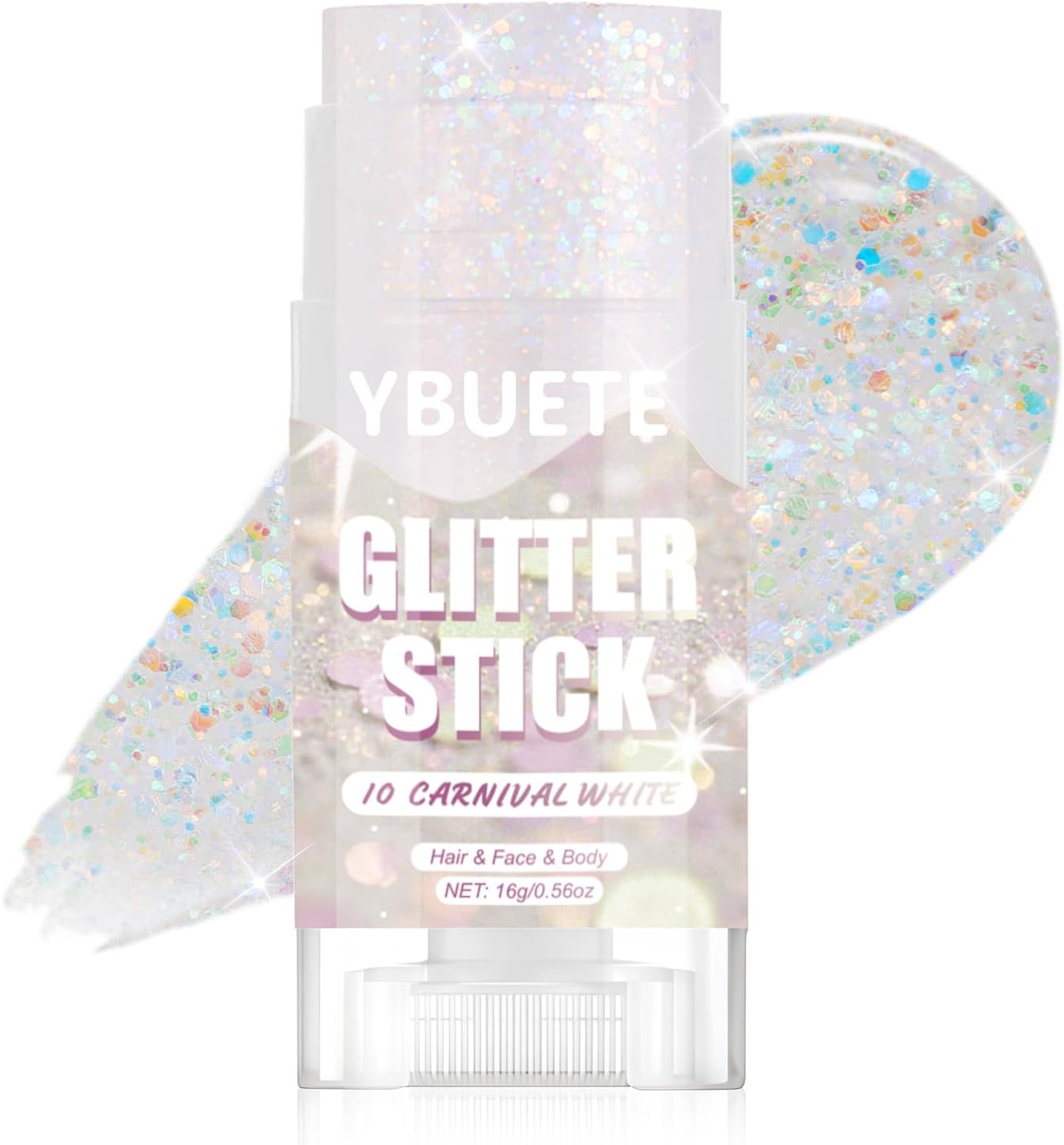 Red White Blue Star Face & Body Glitter Stick - Patriotic Makeup for 4th of July | USA Flag Accessory