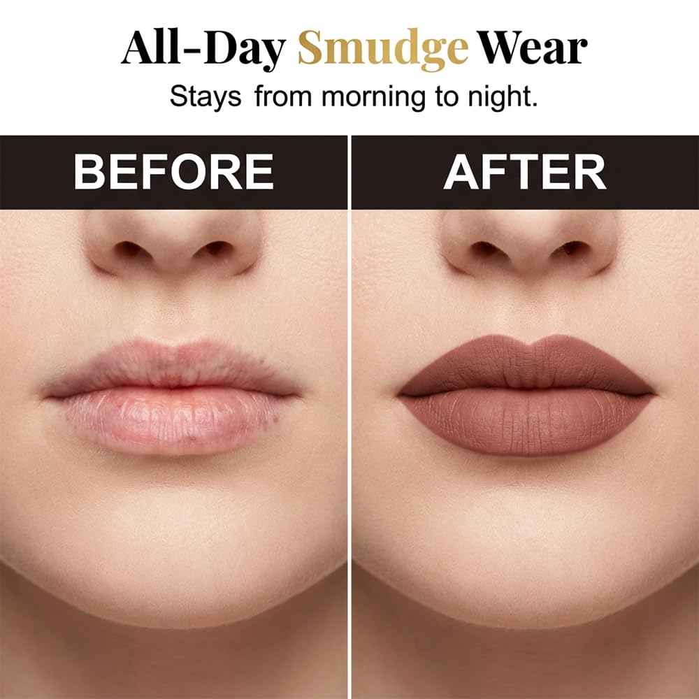 Matte Lip Liner Set - 12 Colors Waterproof Long-Lasting Pigmented Pencils | Easy Application for Defined Lips