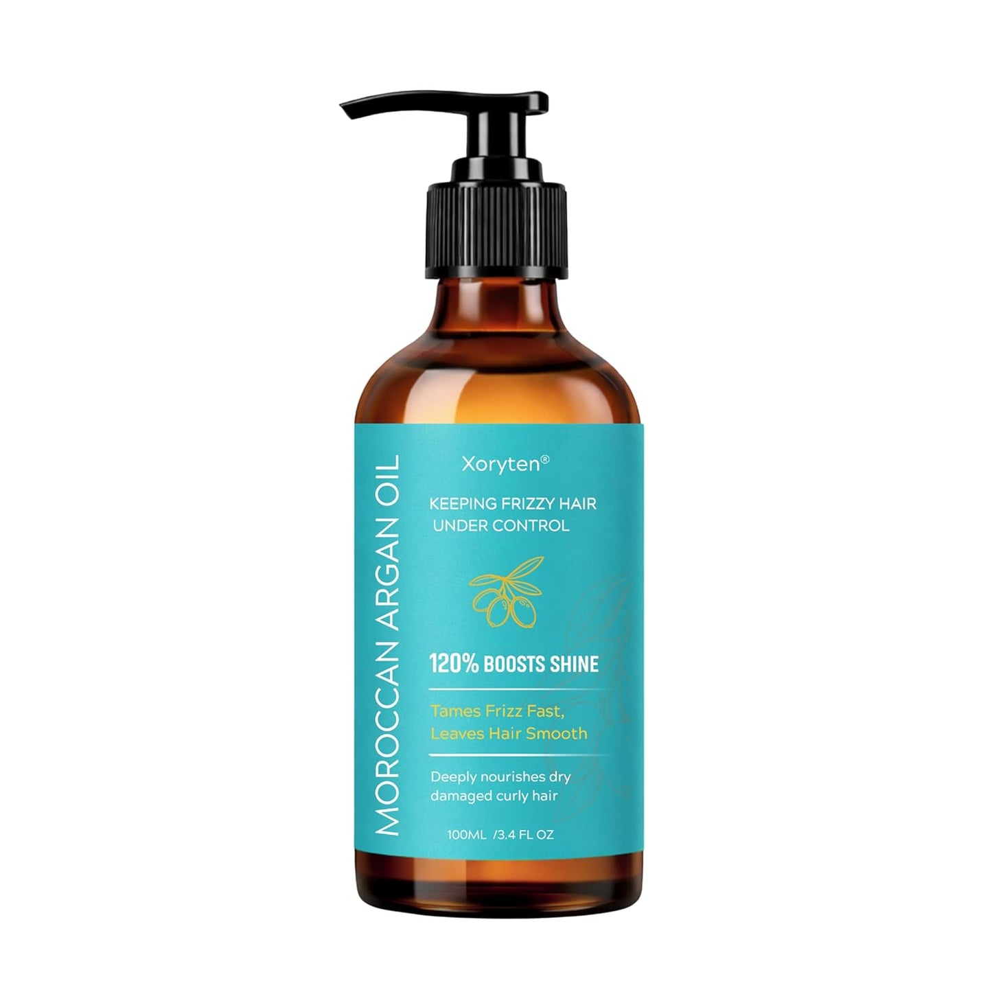 Moroccan Argan Oil - Nourishing Hair Oil for Curly, Dry & Damaged Hair | 3.4 Fl Oz Treatment
