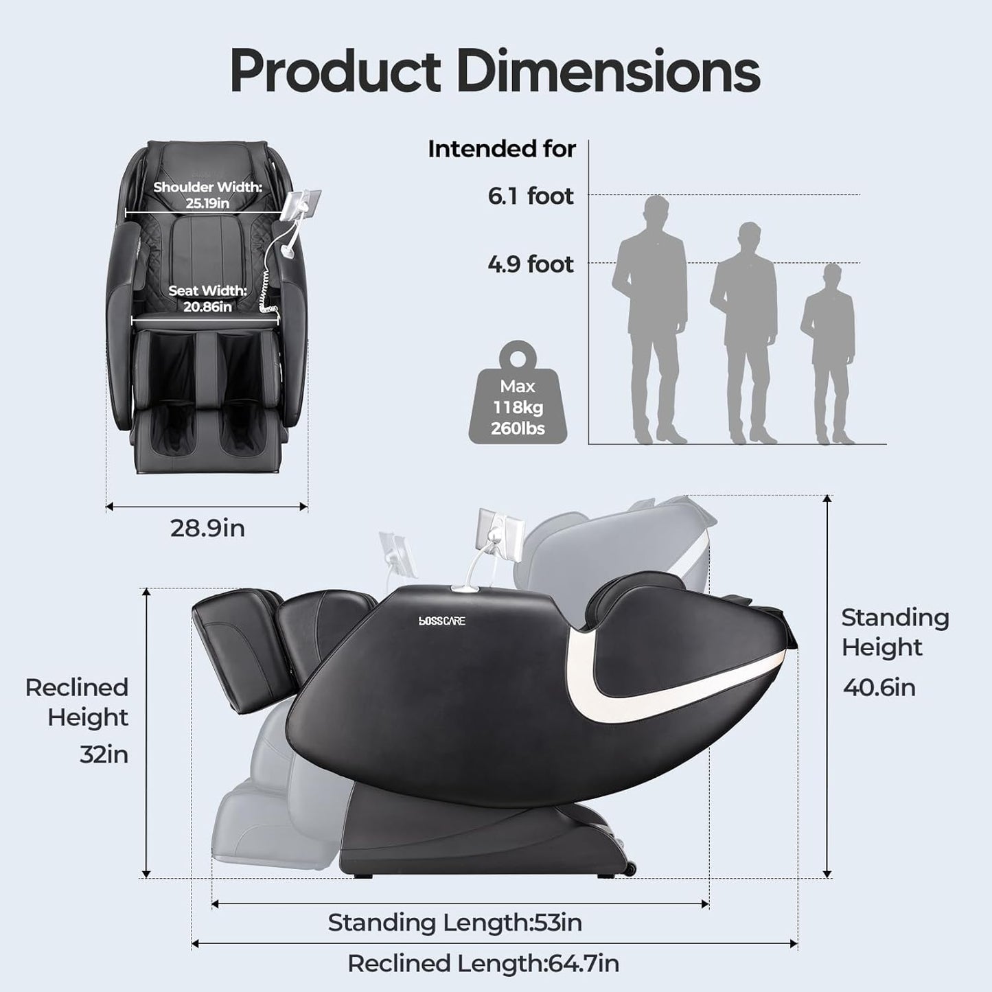 Full Body Shiatsu Massage Chair - AI Control, Zero Gravity, Heated | Bluetooth Speaker, Foot Roller, Relaxing Recliner