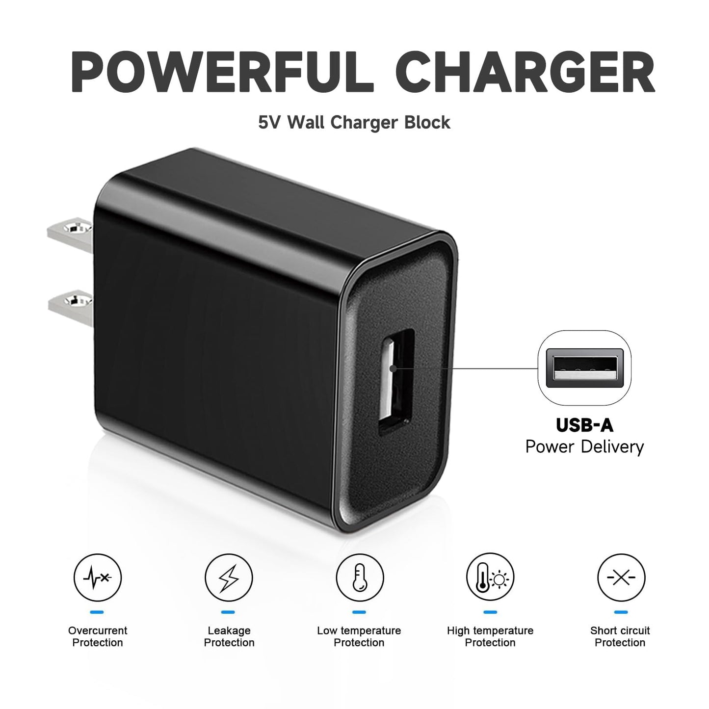 Universal Hair Clipper USB Wall Charger 5V 2A 10W Charger Power Adapter Fast Charging USB Block Plug for a Variety of Electric Hairdressers,Various Dog Clippers, shavers, purifiers, Lamps and Others
