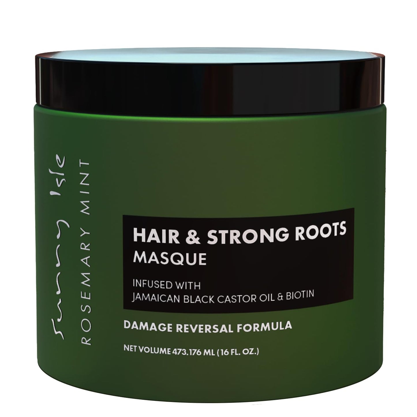 Sunny Isle Rosemary Mint Hair & Strong Roots Masque - Biotin, Jamaican Black Castor Oil - 16 oz