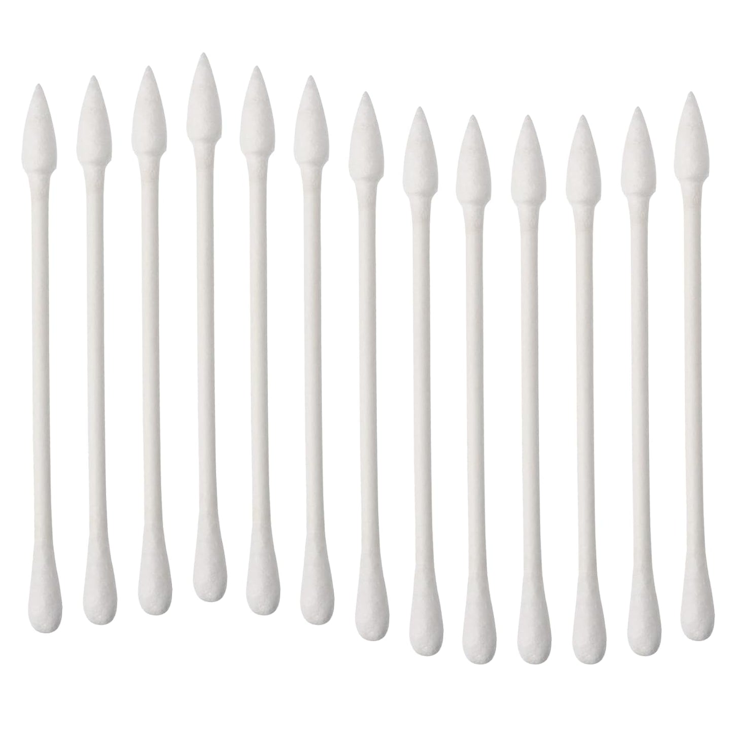 Pointed Tip Cotton Swabs - 800 Count Double Tipped Precision Buds for Makeup & Crafts | Spiral Head Design
