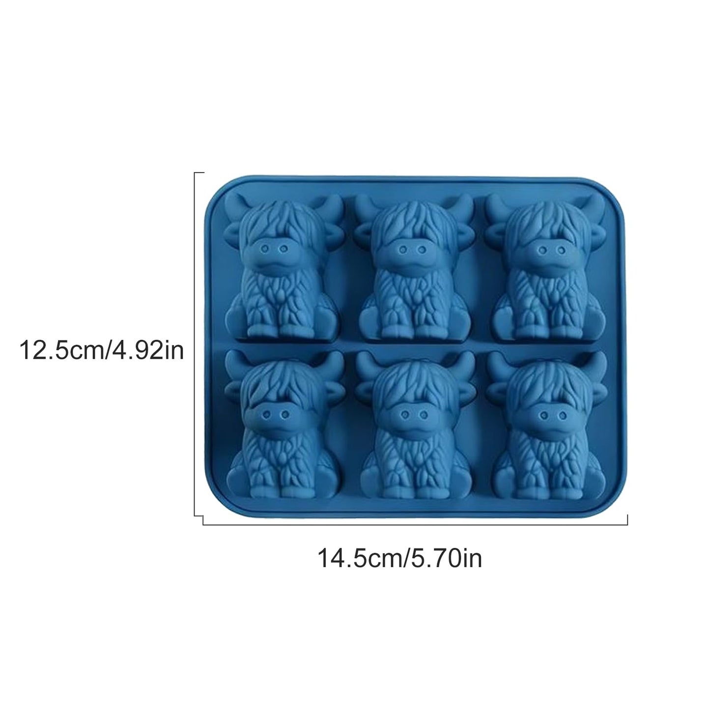3D Highland Cow Silicone Ice Mold, Food Grade Creative Ice Cube Tray for Whiskey, Home Party & Cocktails,1 PCS