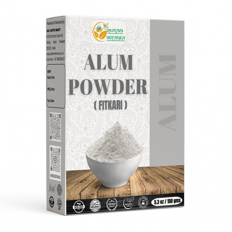 Herbs Botanica Potassium Alum Powder (Fitkari), Pure Granulated Alum for Skin Care, Canker Sores, Deodorant, Alumbre en Polvo, Natural Cleansing & Flowers, 5.3 oz