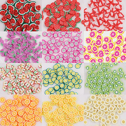 3D Fruit Nail Art Slices - Colorful DIY Crafts & Slime Supplies