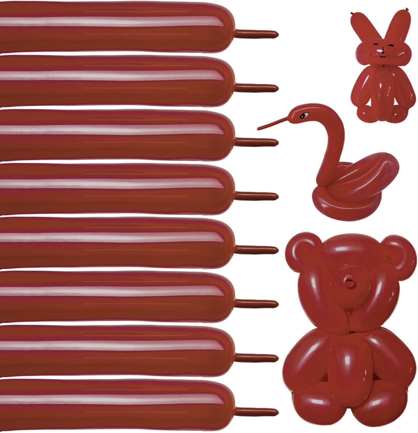 Clear 260 Balloons - Premium Long Skinny Latex Balloons for Animal Creations | 100 Pcs for Kids' Parties