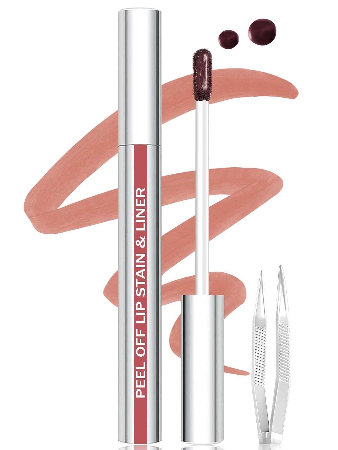 Lip Stain - Long Lasting Matte Lip Tint Tattoo | Waterproof, Highly Pigmented Color in Nude Pink
