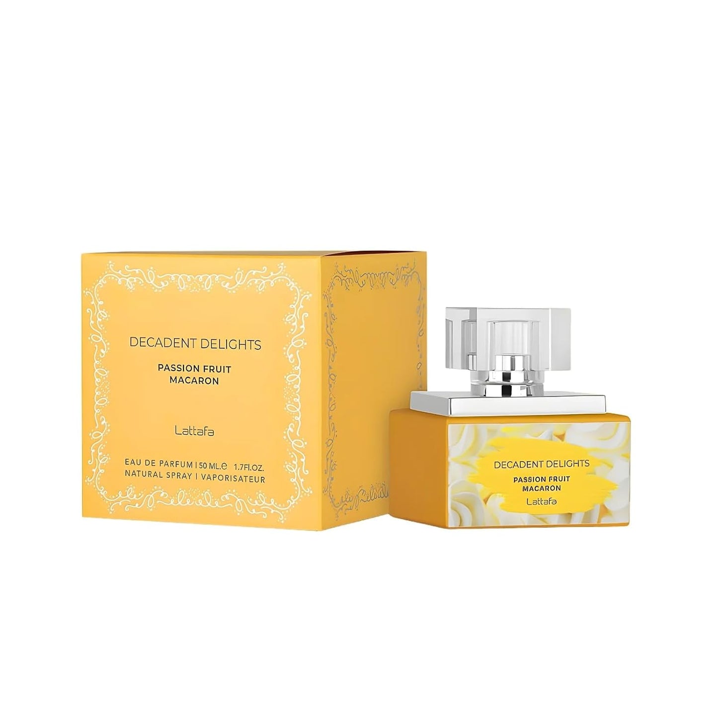 Lattafa Decadent Delights Passion Fruit Macaron Perfume - 50ml | Exotic Fragrance for Women