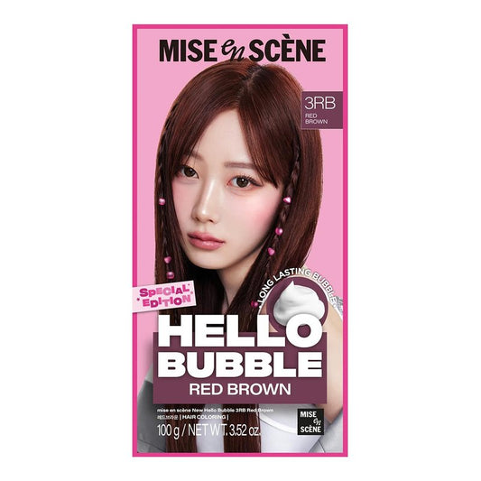 Hello Bubble Hair Color Dye Set - Red Brown (3RB) | Long-Lasting Vibrant Color