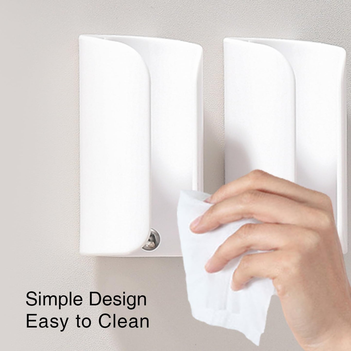 HAVICATO Electric Toothbrush Holder for Bathroom, Wall-Mounted Toothbrush Stand with Self-Adhesive, Compact Bathroom Caddy for Electric Toothbrushes (White-2pcs)