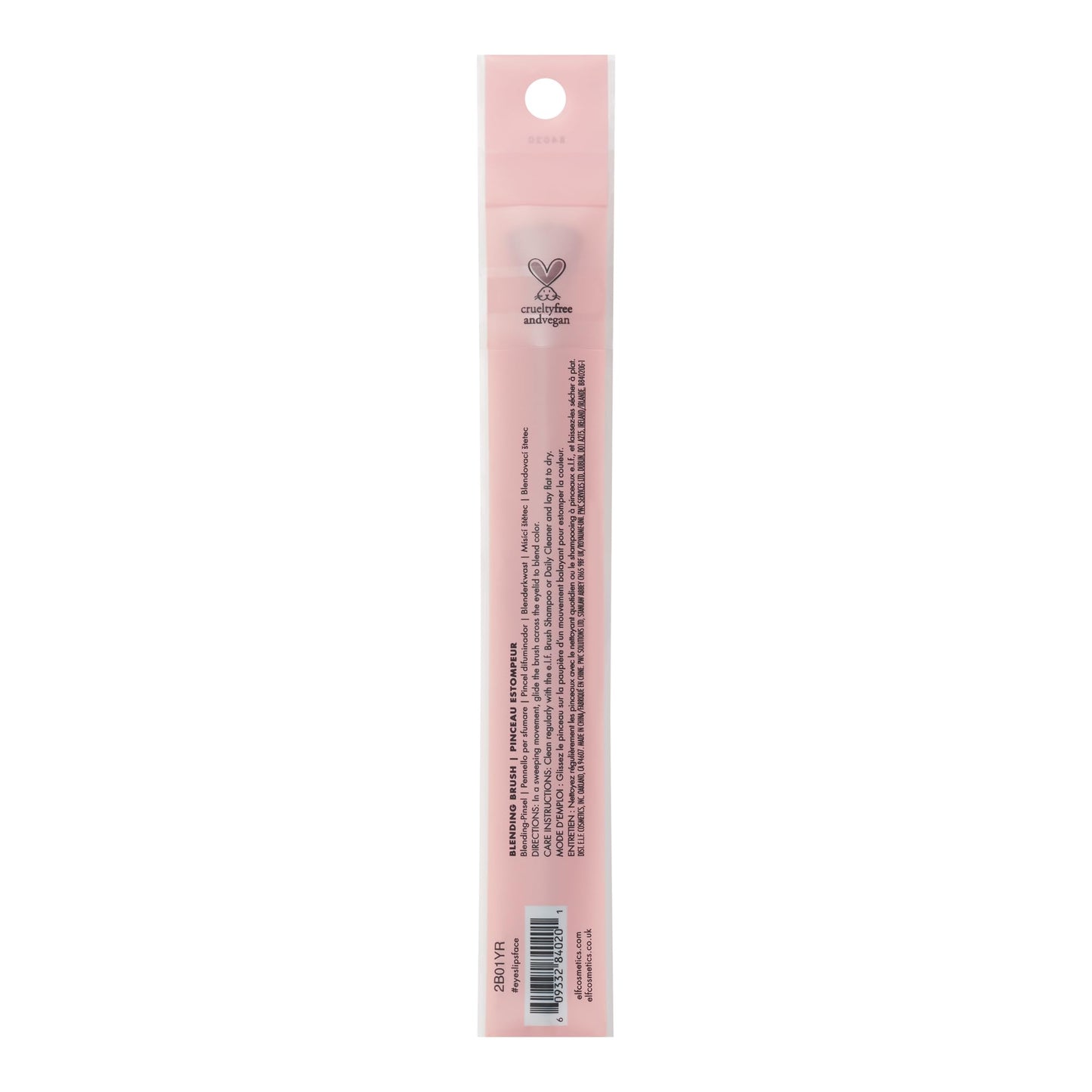 e.l.f. Blending Brush, Makeup Brush For Blending Eyeshadow & Concealer, Dome-Shaped, Made With Synthetic Bristles, Vegan & Cruelty-Free
