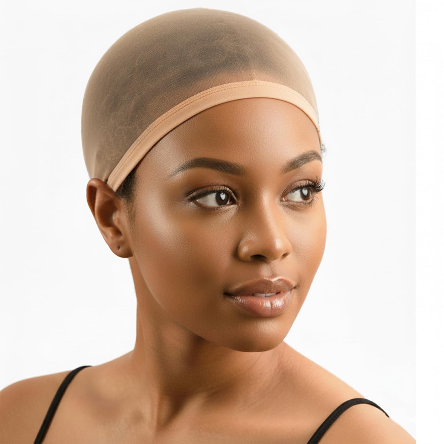Breathable Black Wig Caps - 5 Pack Stretch Stocking Caps for Wigs and Hairpieces