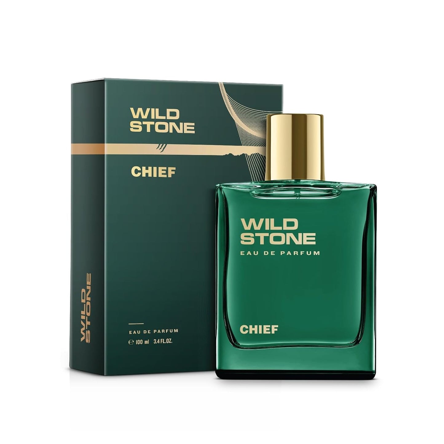 Wild Stone Chief Eau De Parfum - Intense Long-Lasting Men's Fragrance | 3.38oz (100ml)