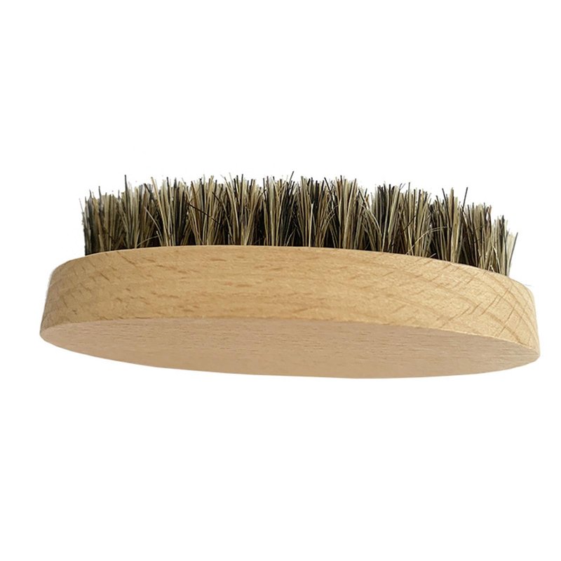 Beard Comb Oval Wood Handle Beard Grooming Brush Boar Bristle Brush Men Beard Grooming Tool For Grooming