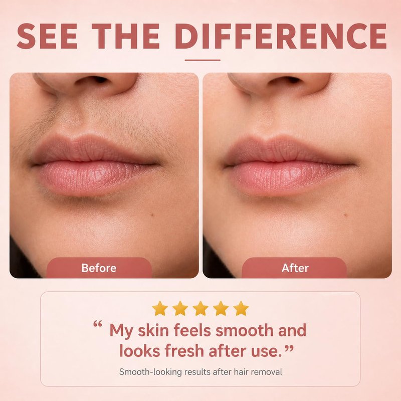 Facial Hair Removal Cream for Women - 5 Min Painless Depilatory Solution for Face & Chin | 1.69 fl. oz