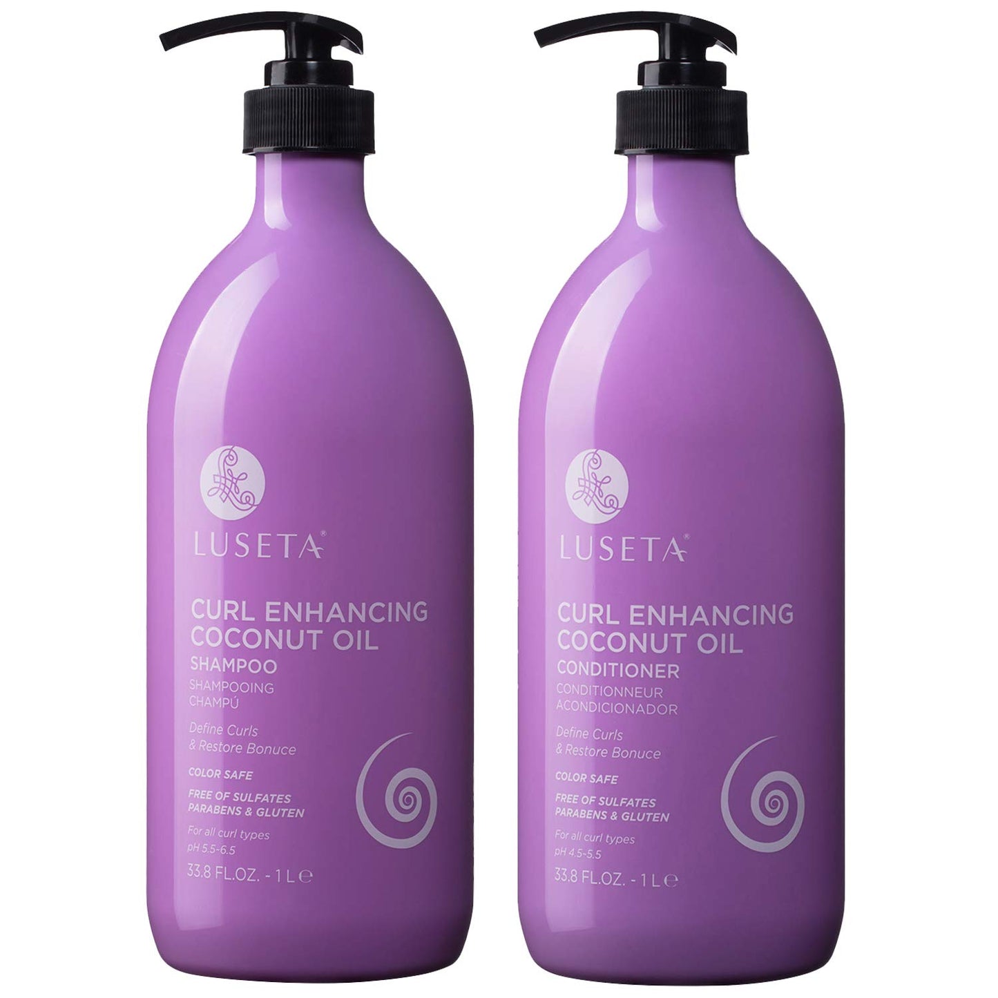Luseta Deep Hydrating Hyaluronic Acid Shampoo & Conditioner Set - Sulfate-Free Moisturizing Hair Care with Shea Butter & Avocado Oil | 2 x 16.9oz