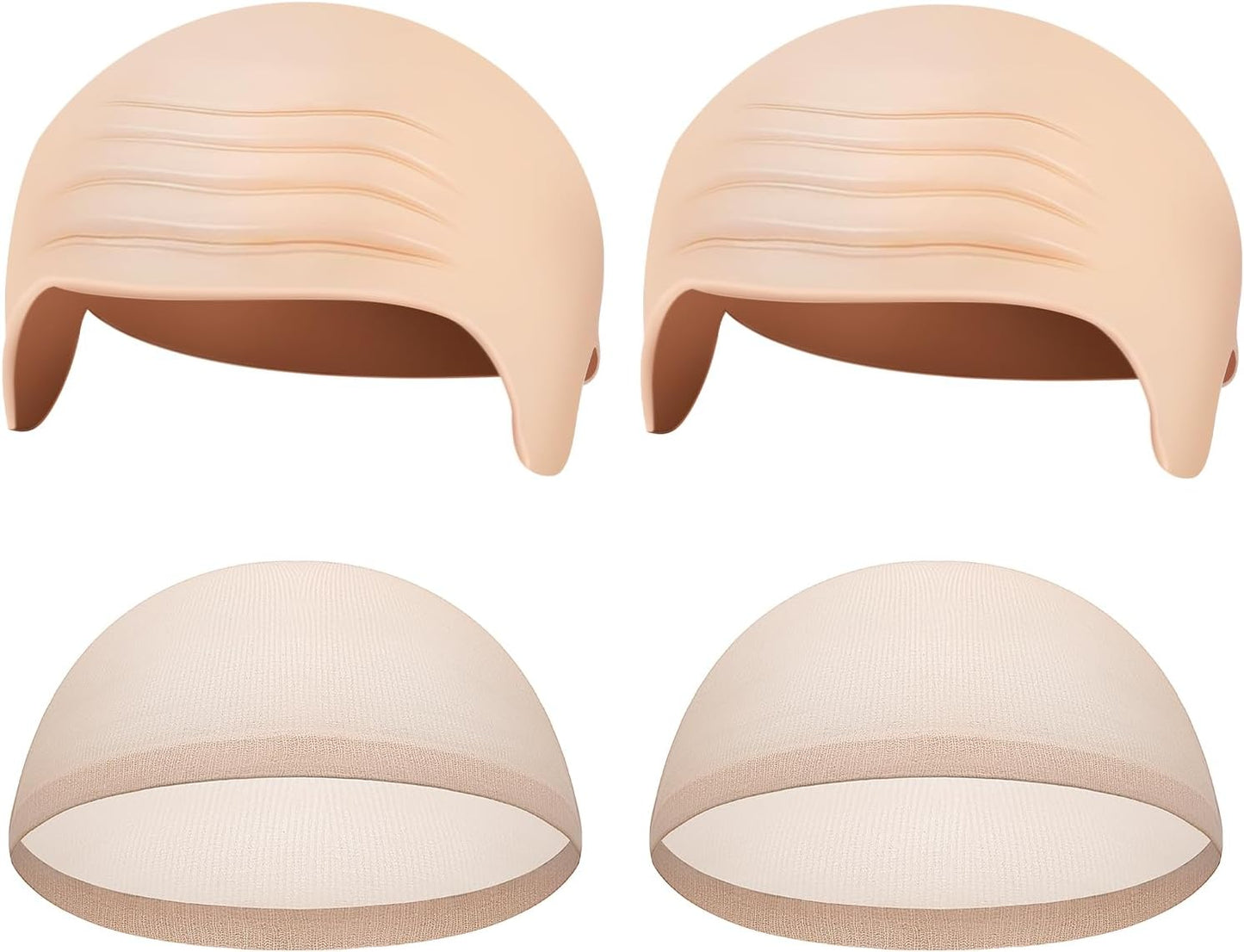Latex Bald Cap Set - 2-Pack Wig Caps for Adults | Cosplay & Halloween Costume Accessories