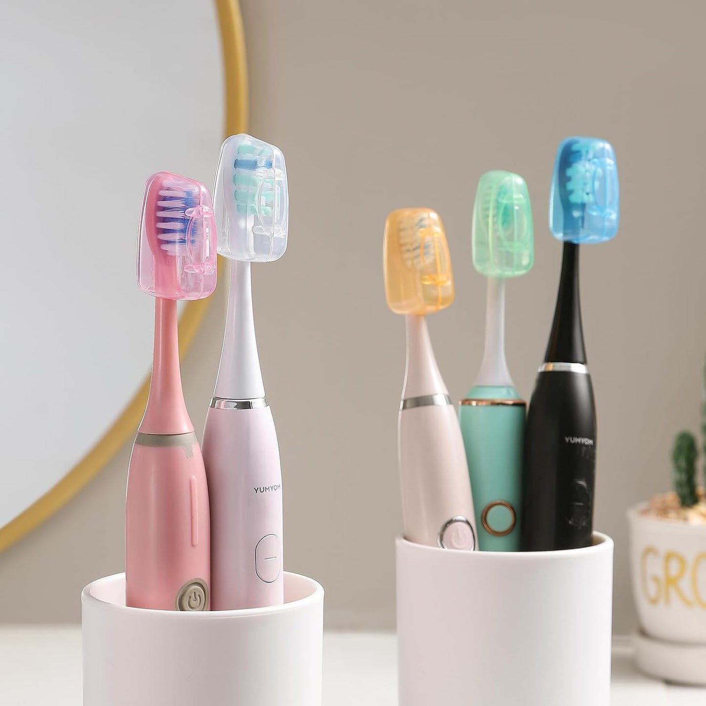 Toothbrush Covers - 100 Pack Universal Fit for Electric & Manual Brushes | Reusable Travel & Home Protectors - Multicolor