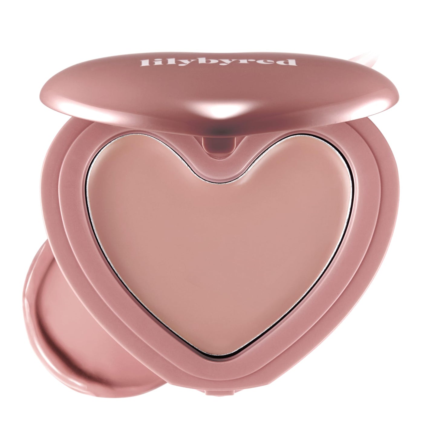 lilybyred Luv Beam Cheek Balm | Heart-Shaped Korean Cream Blush, Semi-Matte Finish, Long-Lasting, Blendable & Buildable, Soft Creamy Texture, Lightweight, Natural Flush, 0.12 oz. (14 Rosy Beam)
