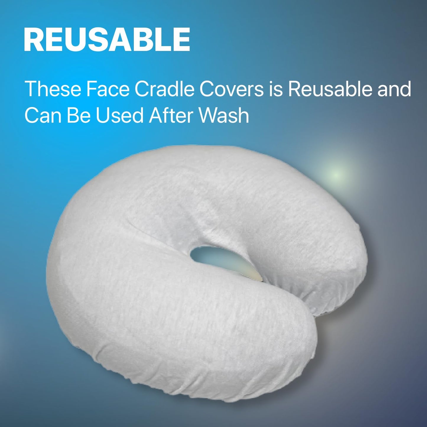 Acuforce Face Cradle Covers 3 Pack – Seamless 100% Cotton Headrest Cover | Soft Breathable Comfort for Massage Face Cradle Pillow | Washable Hygienic Fit