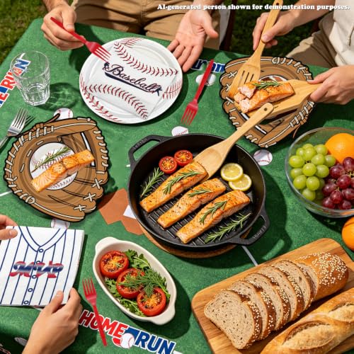 Baseball Party Plates and Napkins Set for Kids - 100 Pcs