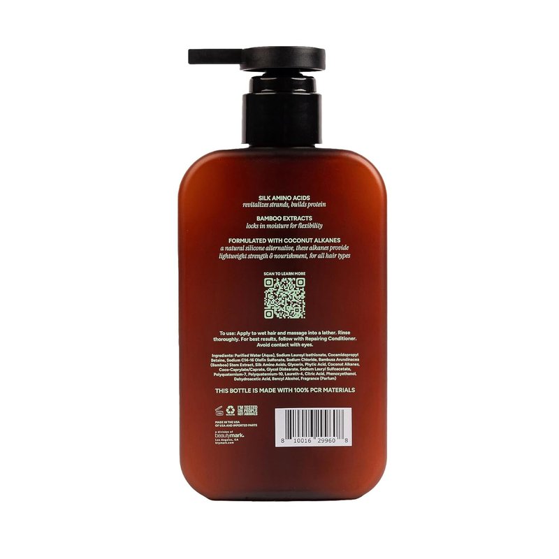 Intensive Repairing Shampoo - Strengthens & Restores with Silk Amino Acids | 12.5 fl oz, Vegan, Silicone-Free, All Hair Types