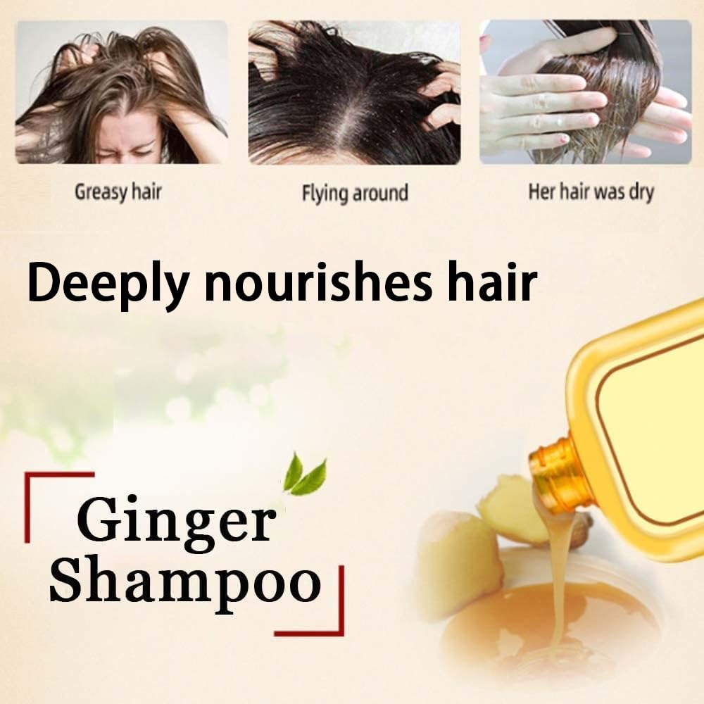 Ginger Hair Regrowth Shampoo - Instant Anti-Hair Loss Formula | 16.91 FL. oz (500ML)