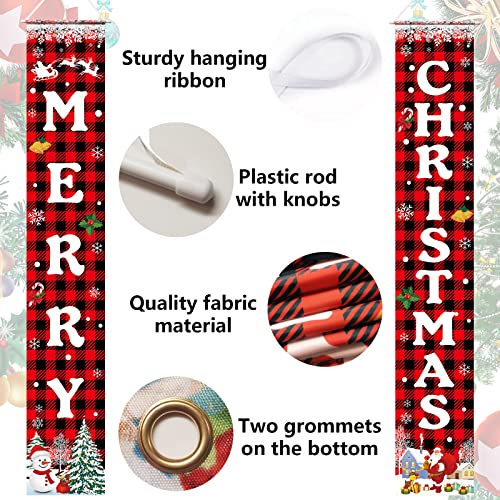 Merry Christmas Banner - Festive Welcome Sign for Indoor & Outdoor Decor