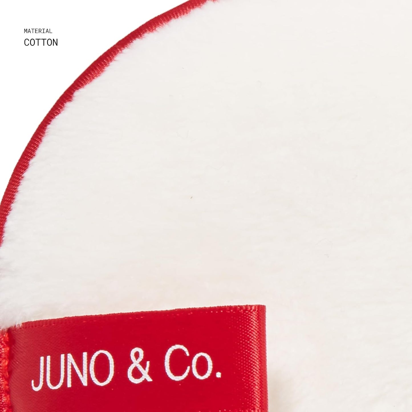 JUNO & Co. Reusable Makeup Remover Pad | Washable Face Cleansing Pad in Red