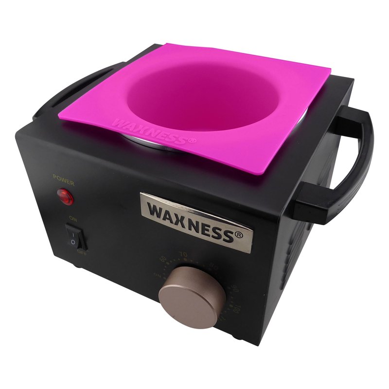 Waxness Non-Stick Silicone Bowl Insert for Wax Warmers – Black, Fits W-CUBE 1 lb Warmers, Easy Clean Flexible Wax Pot Liner for Professional Use