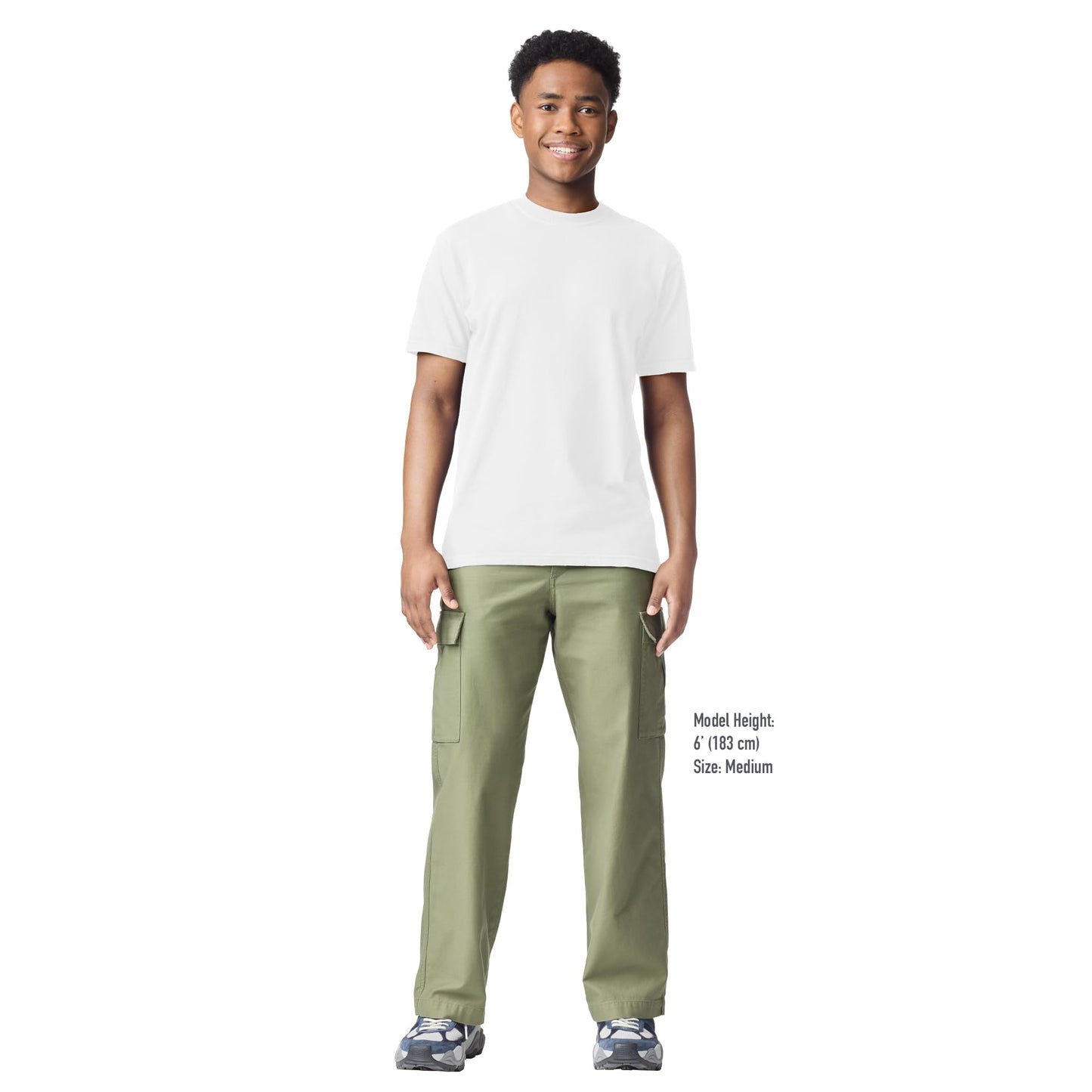 Comfort Colors Adult Short Sleeve Tee, Style G1717, White (1-pack), Large