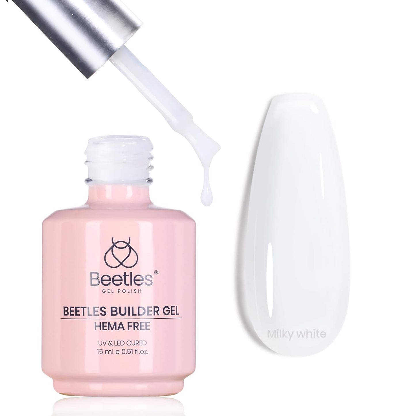 Beetles Builder Gel - Nail Strengthening Clear Gel Set | 3 Pcs for DIY Salon Use, Perfect for Beginners